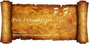 Pot Filoméla névjegykártya